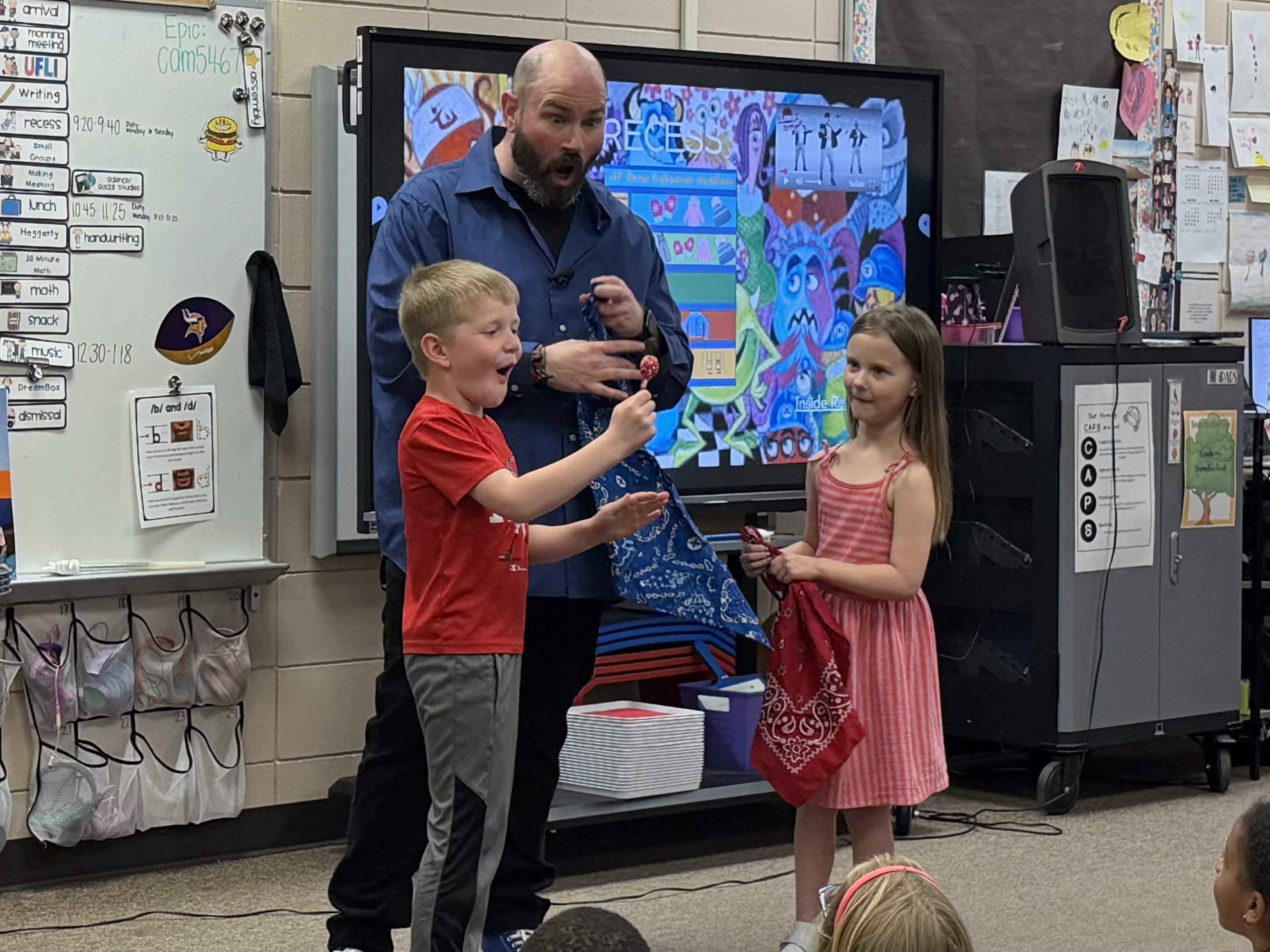 Magic Zac performing for kids